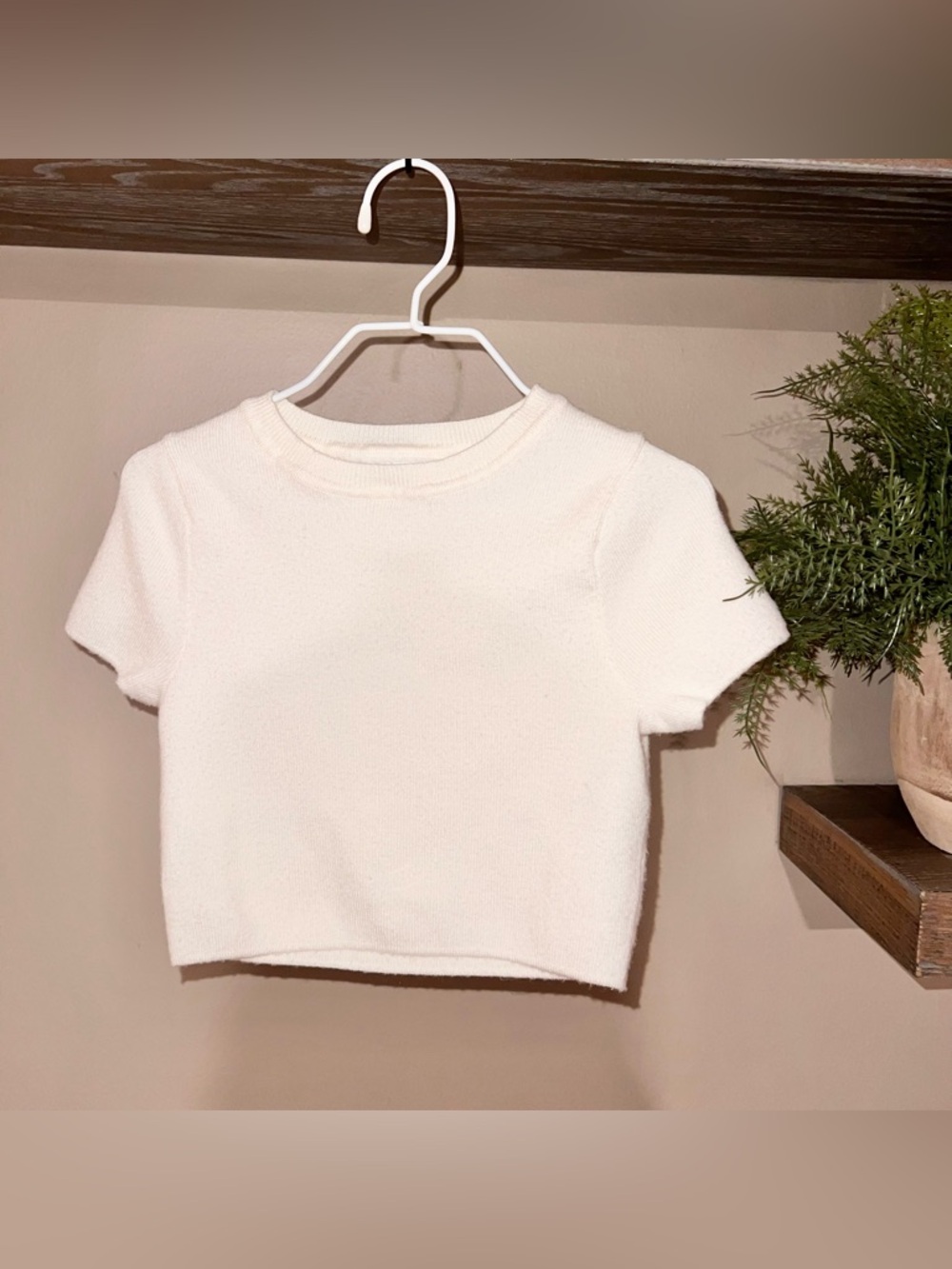 Zara crop short sleeve sweater